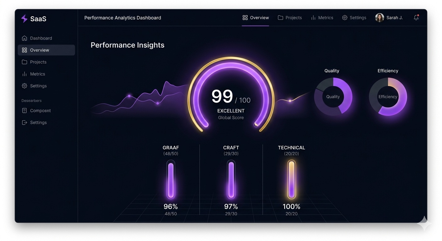 Content at Scale — ContentScale platform showing ContentScore 99 with GRAAF CRAFT Framework for international SEO