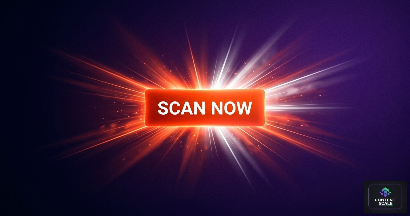 Free content quality scan button — check your page score in seconds